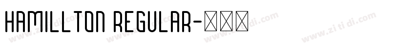 hamillton regular字体转换